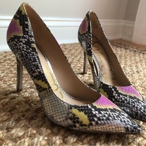 Sam Edelman Hazel Snakeskin Pump. Size 7.5